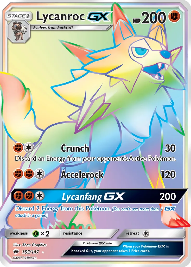 Lycanroc GX — SM - Burning Shadows — Pokémon