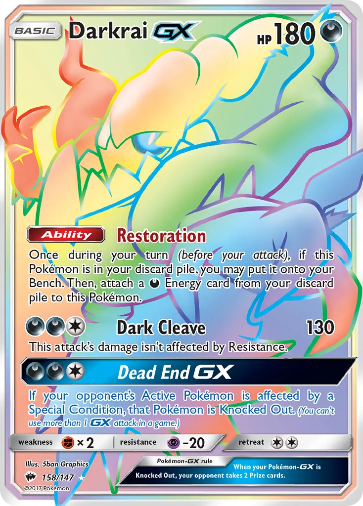 Darkrai GX — SM - Burning Shadows — Pokémon
