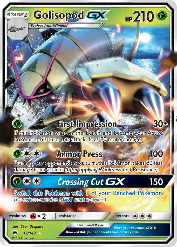 Golisopod GX — SM - Burning Shadows — Pokemon