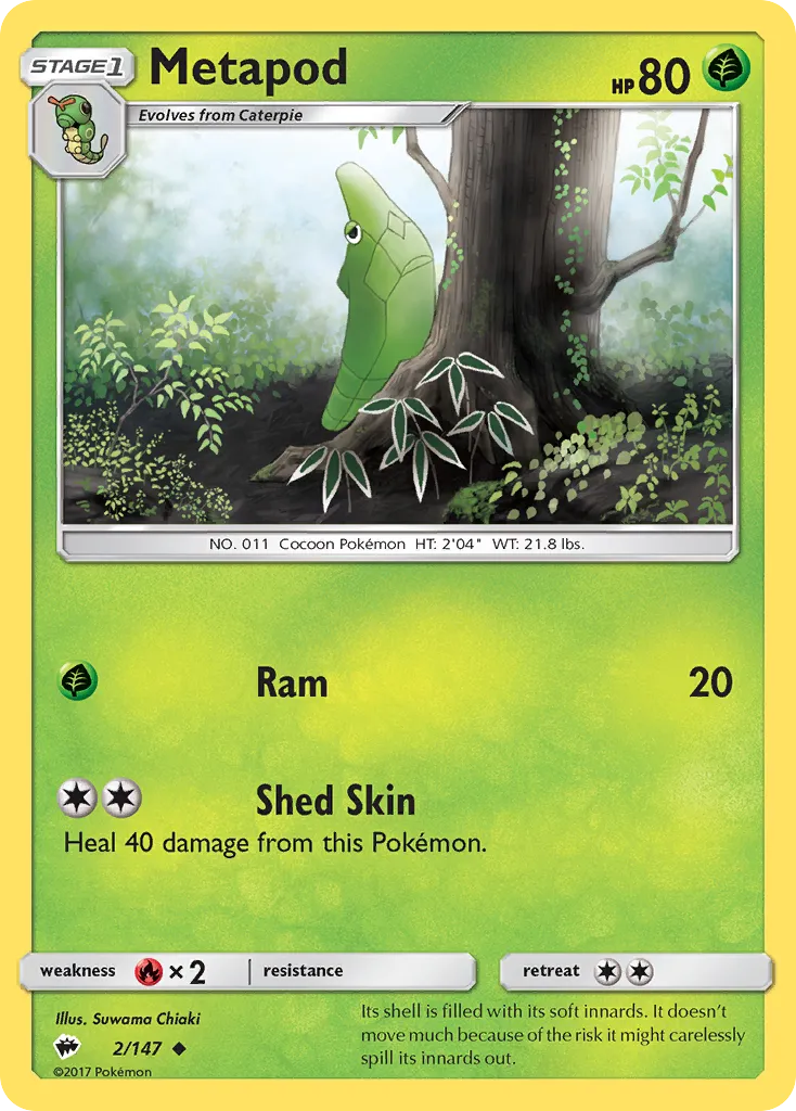 Metapod — SM - Burning Shadows — Pokémon