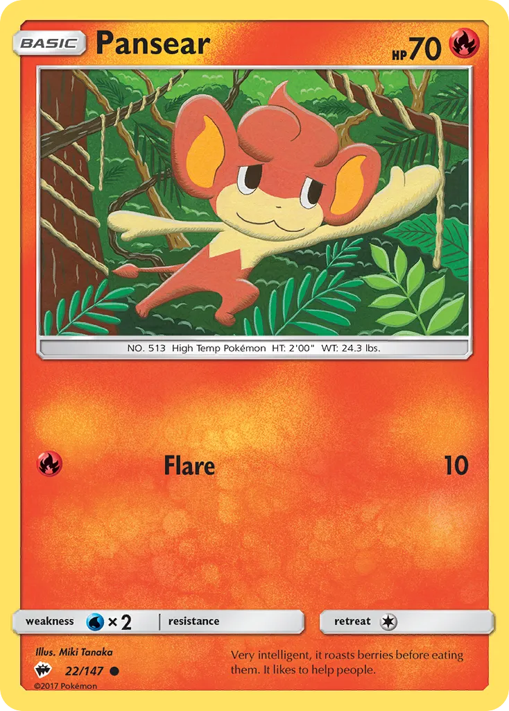 Pansear — SM - Burning Shadows — Pokémon