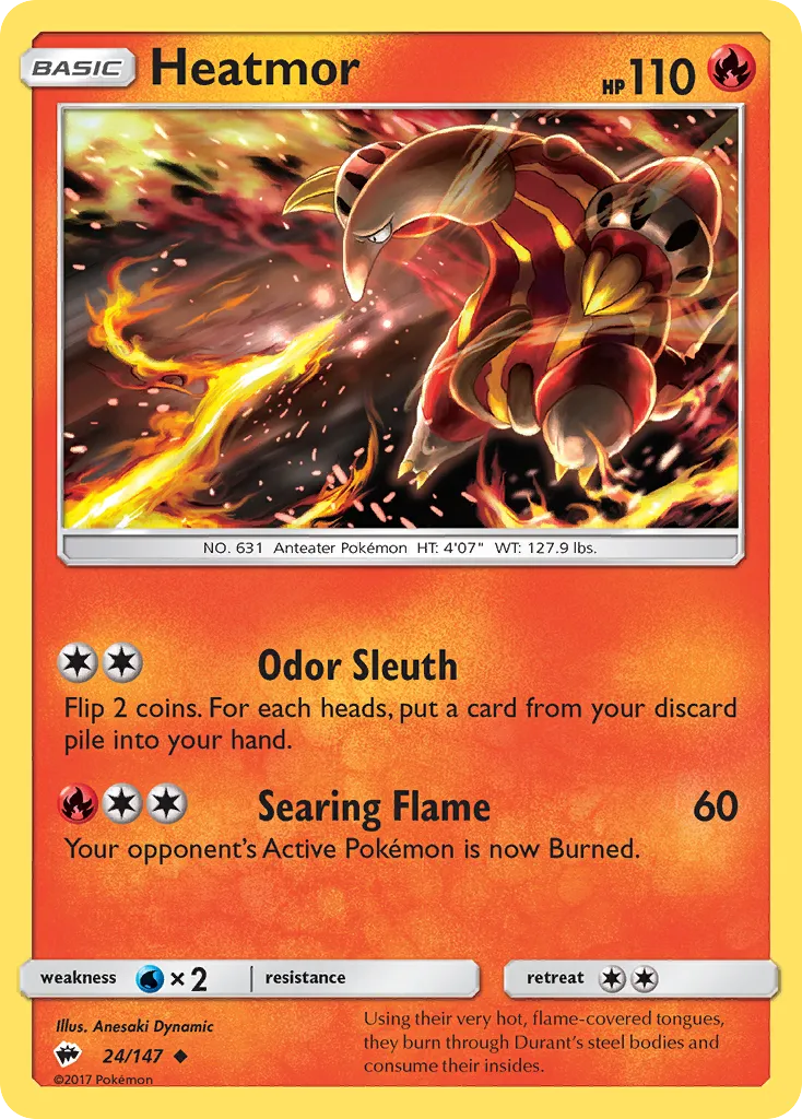Heatmor — SM - Burning Shadows — Pokemon