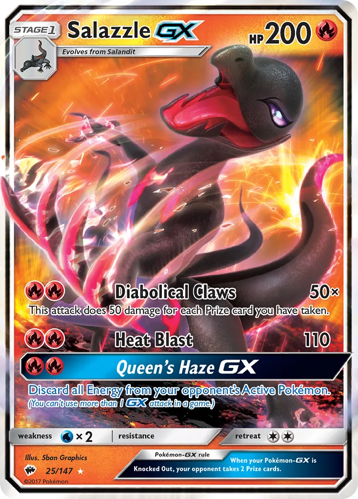 Salazzle GX — SM - Burning Shadows — Pokémon