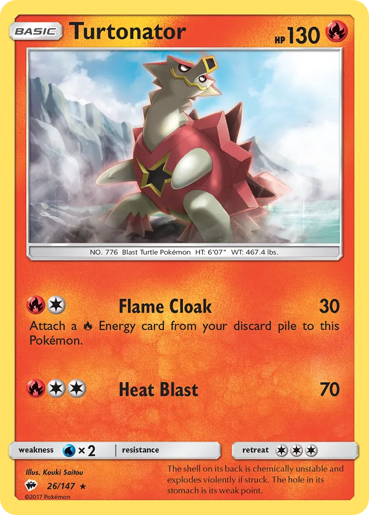 Turtonator — SM - Burning Shadows — Pokemon