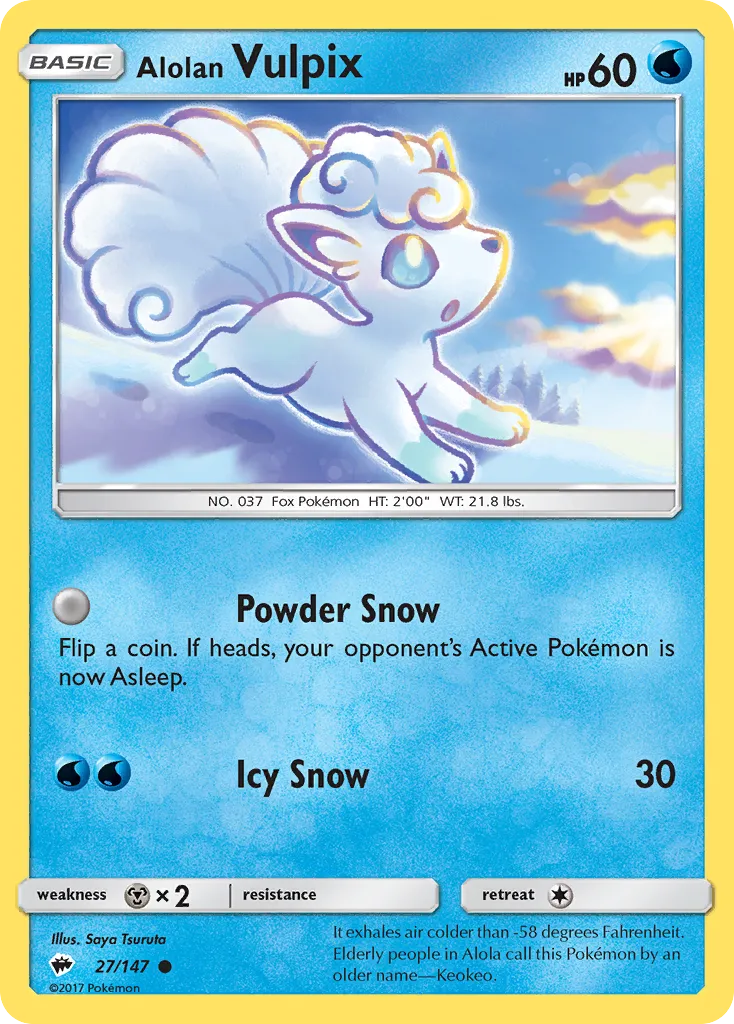 Alolan Vulpix — SM - Burning Shadows — Pokémon