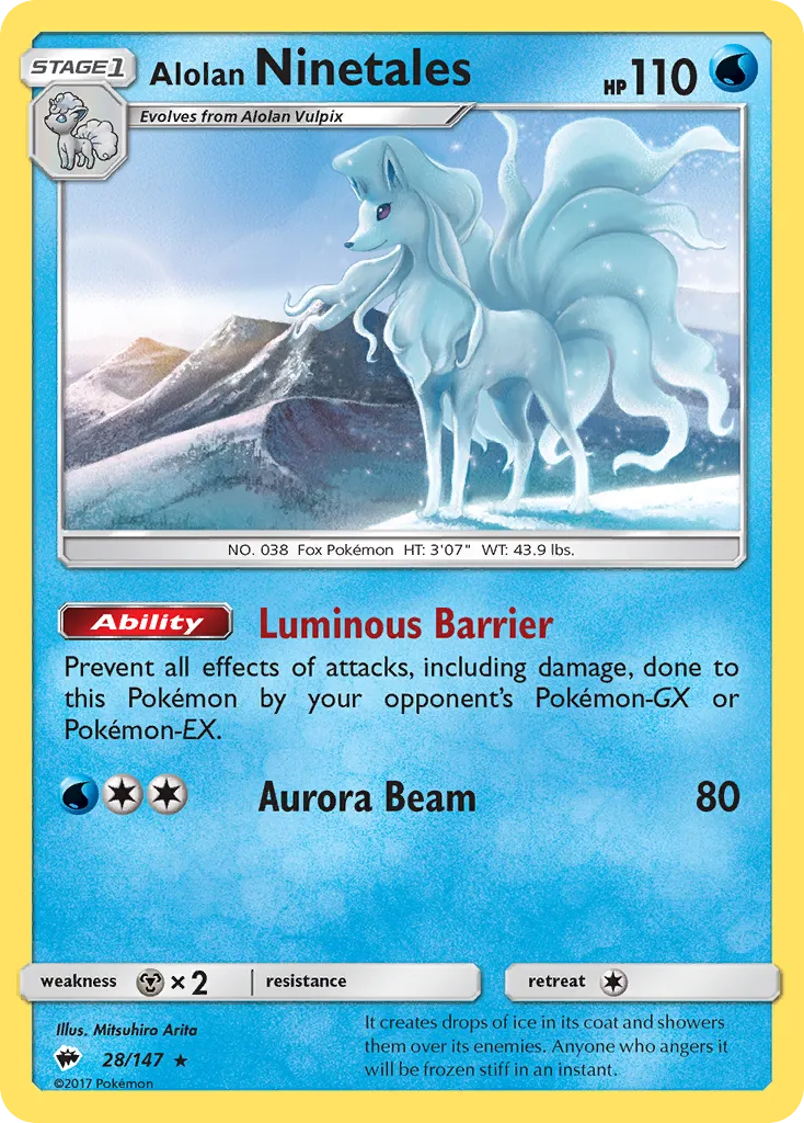 Alolan Ninetales — SM - Burning Shadows — Pokémon