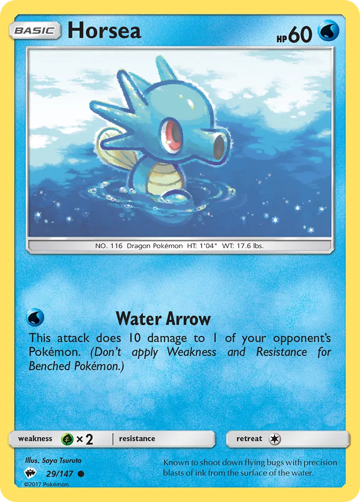 Horsea — SM - Burning Shadows — Pokemon