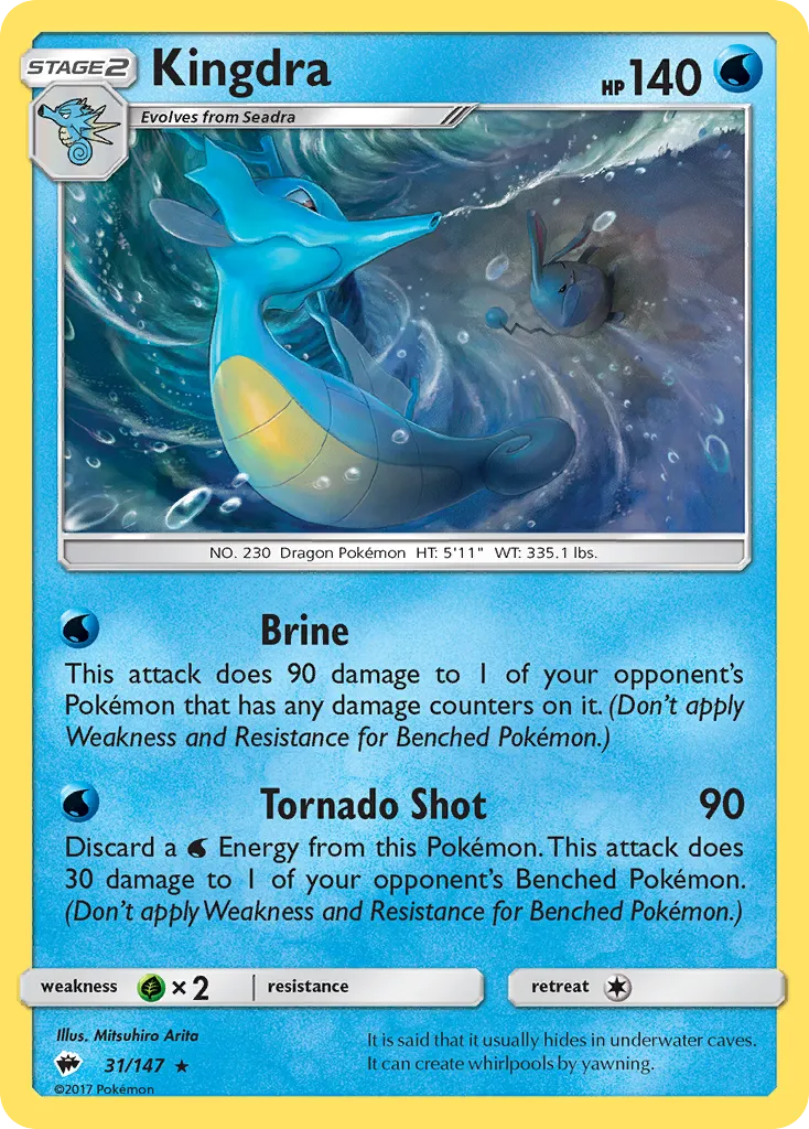 Kingdra — SM - Burning Shadows — Pokémon