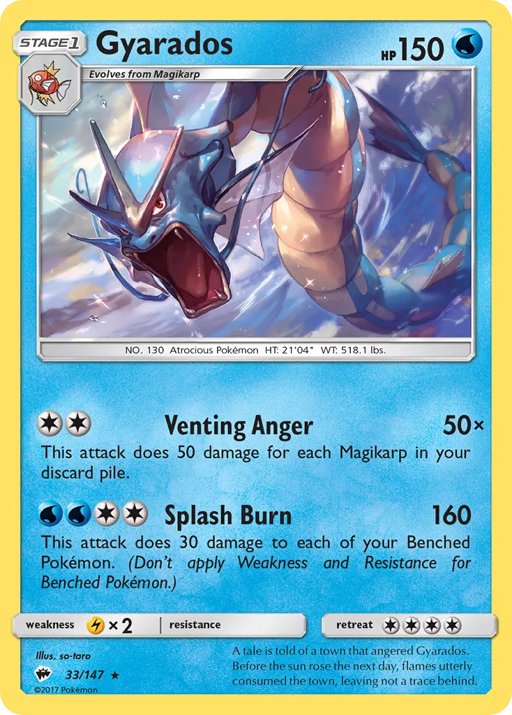 Gyarados — SM - Burning Shadows — Pokemon