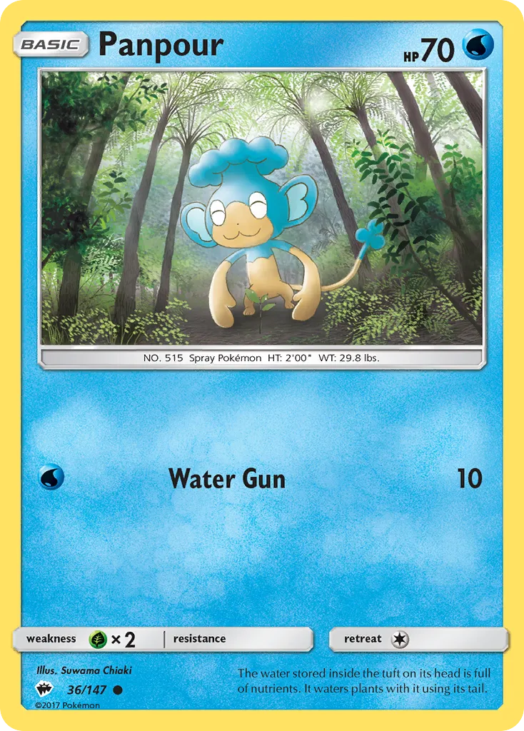 Panpour — SM - Burning Shadows — Pokémon