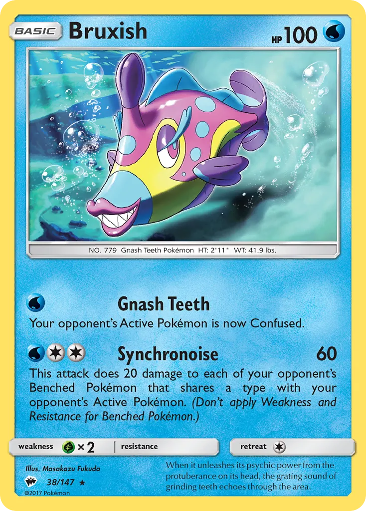 Bruxish — SM - Burning Shadows — Pokémon