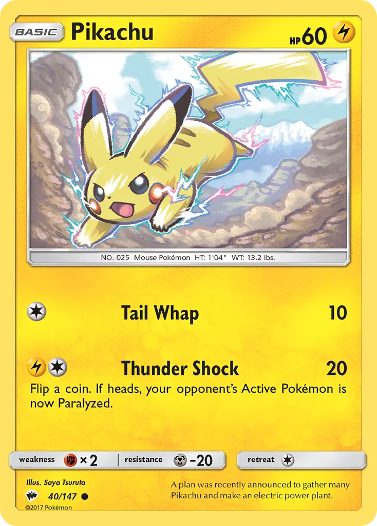 Pikachu — SM - Burning Shadows — Pokémon