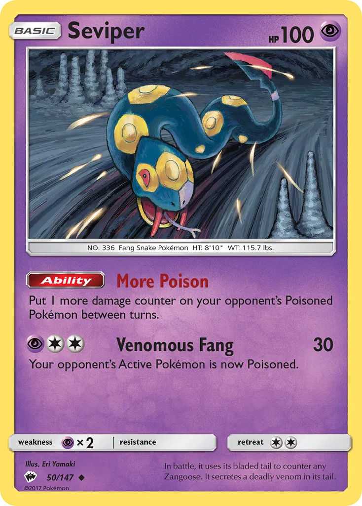Seviper — SM - Burning Shadows — Pokémon
