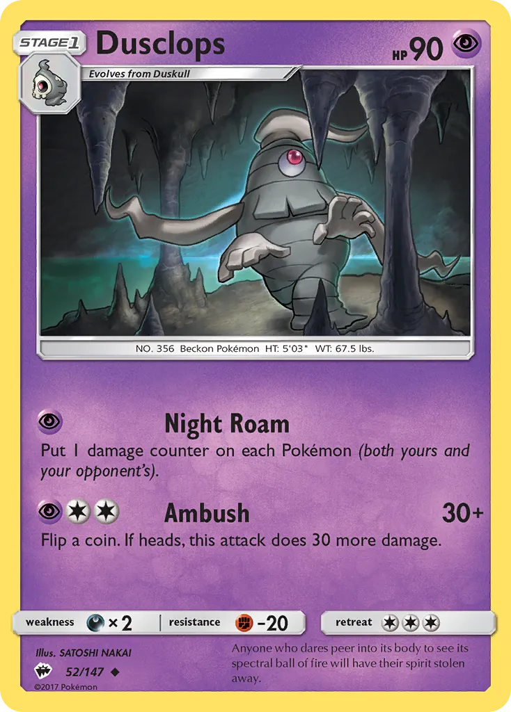 Dusclops — SM - Burning Shadows — Pokémon
