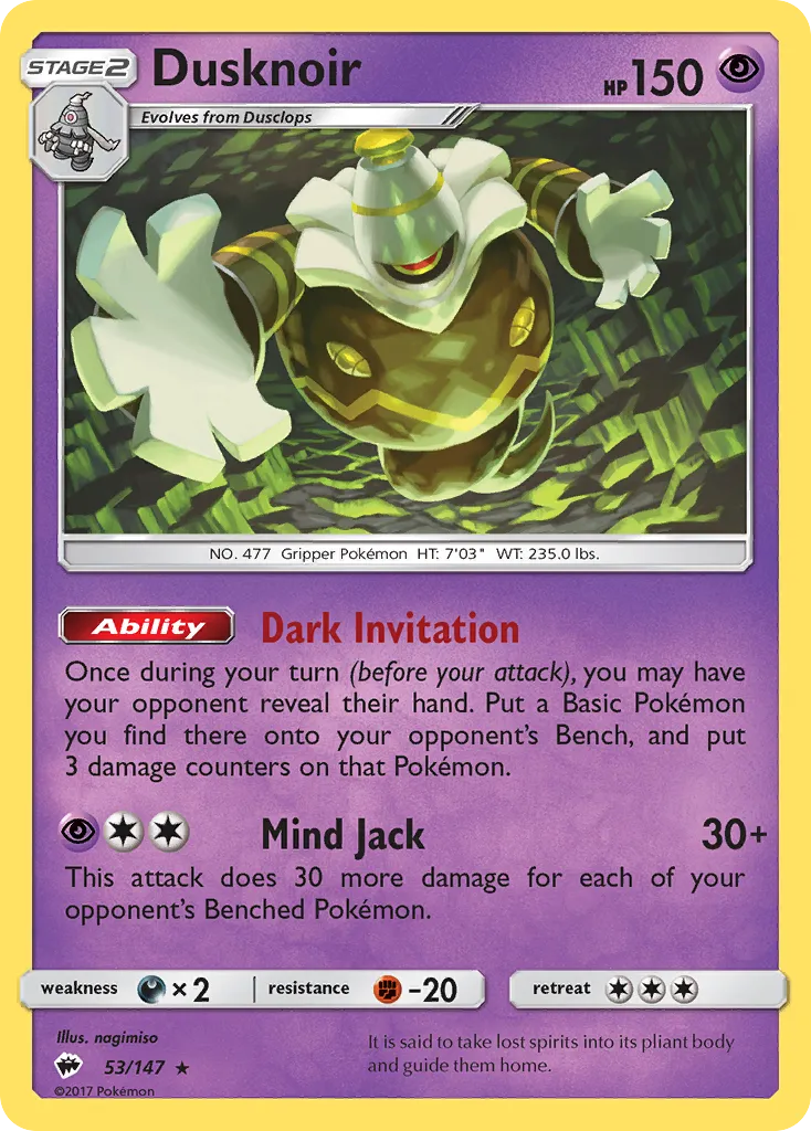 Dusknoir — SM - Burning Shadows — Pokémon