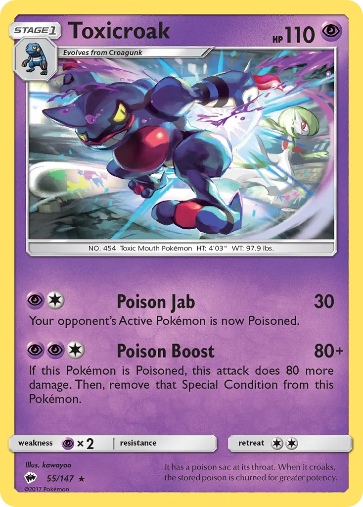 Toxicroak — SM - Burning Shadows — Pokémon