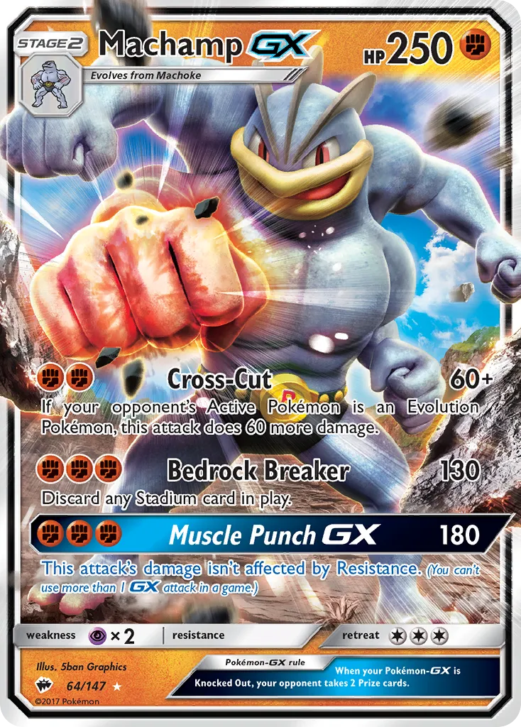 Machamp GX from SM - Burning Shadows - Pokemon