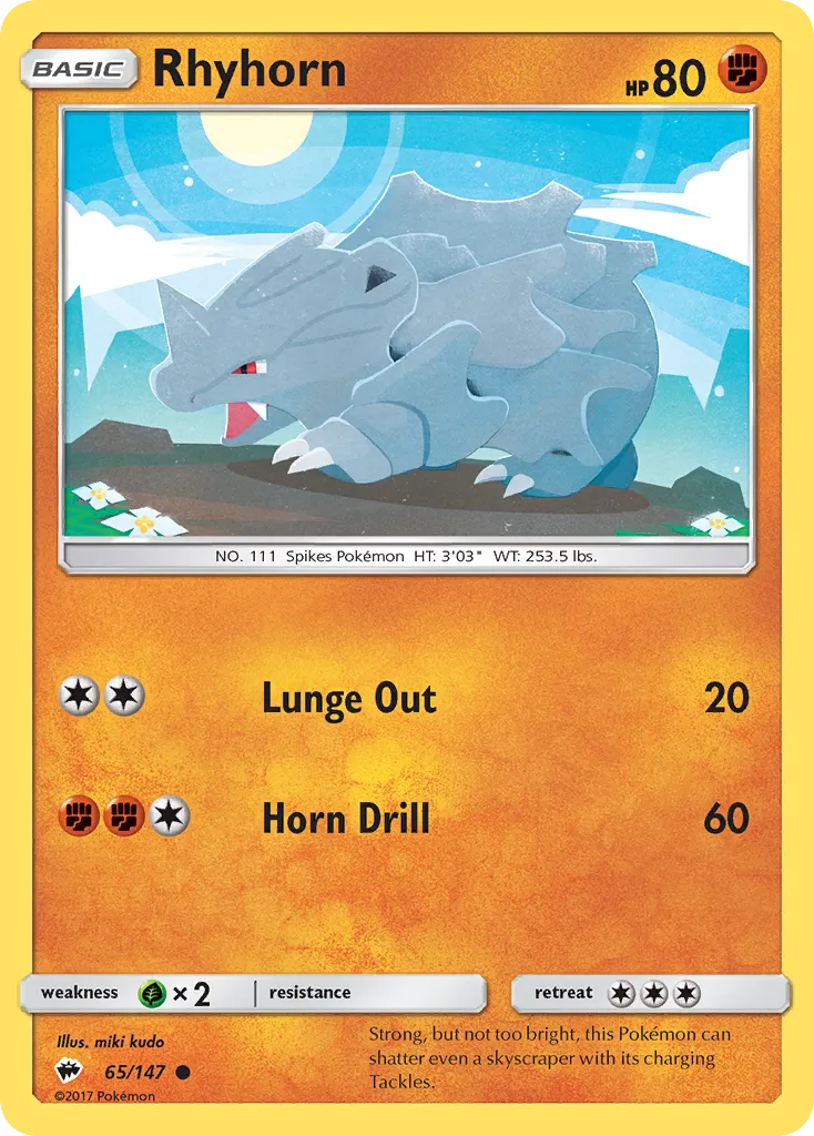 Rhyhorn — SM - Burning Shadows — Pokémon