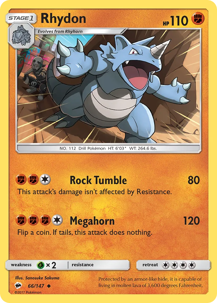 Rhydon — SM - Burning Shadows — Pokémon