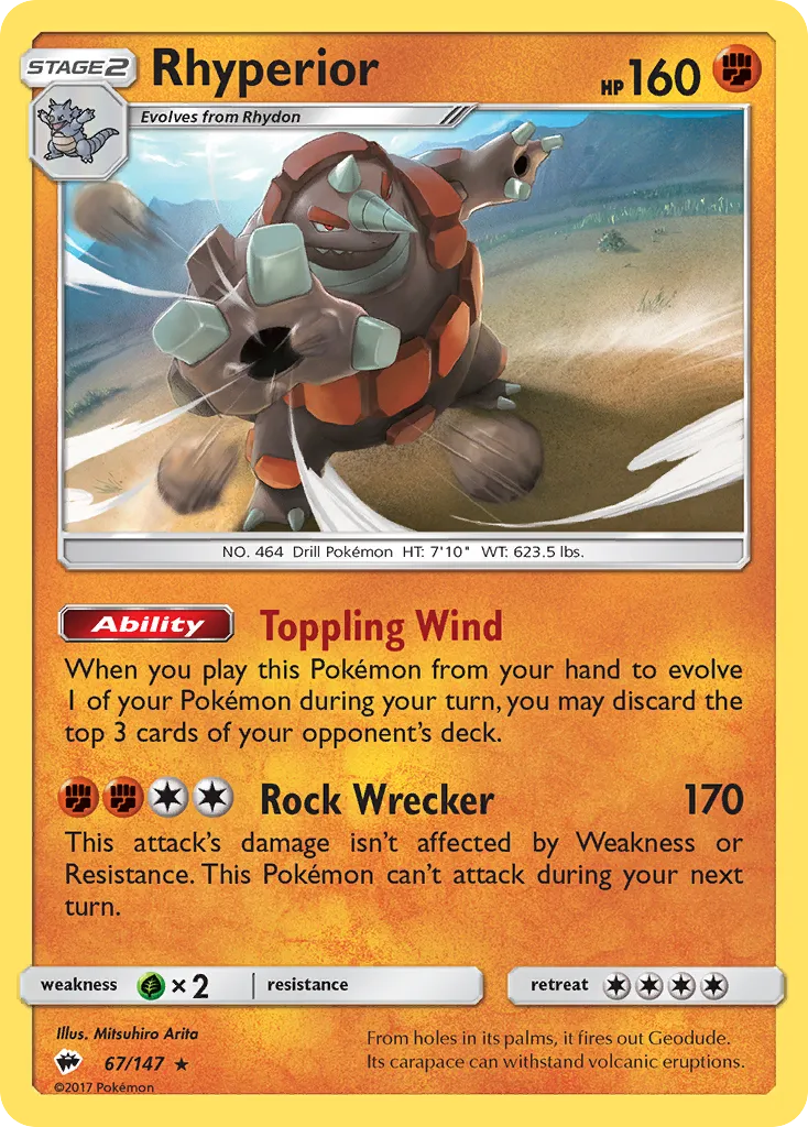 Rhyperior — SM - Burning Shadows — Pokémon