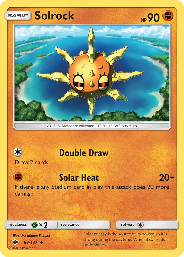 Solrock — SM - Burning Shadows — Pokémon