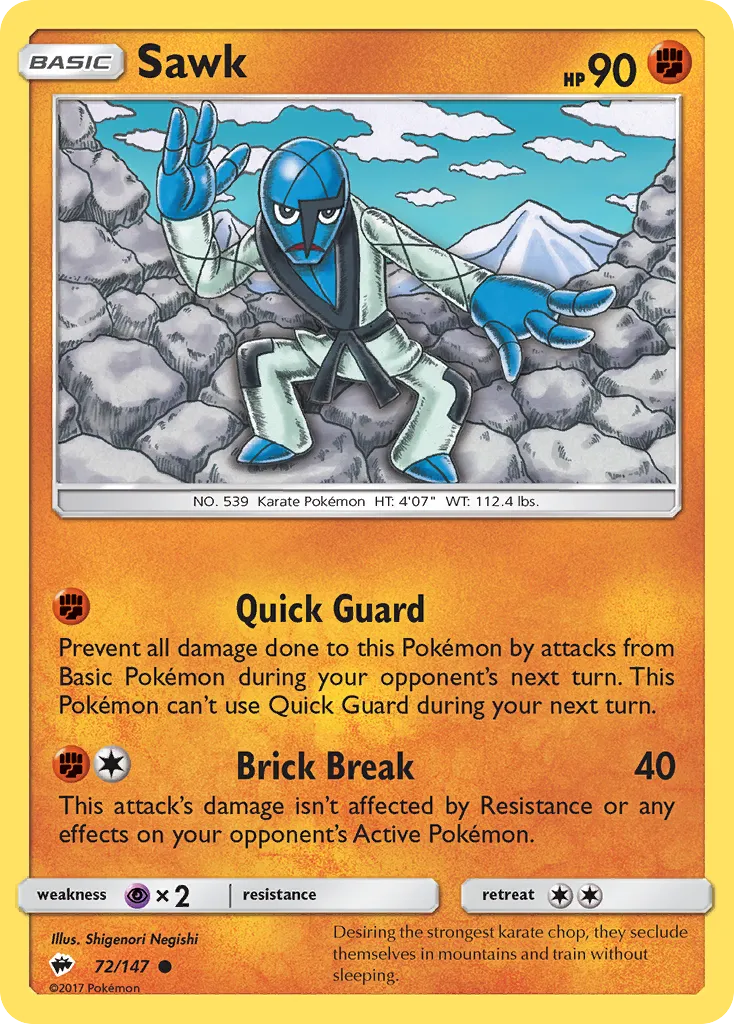 Sawk — SM - Burning Shadows — Pokemon