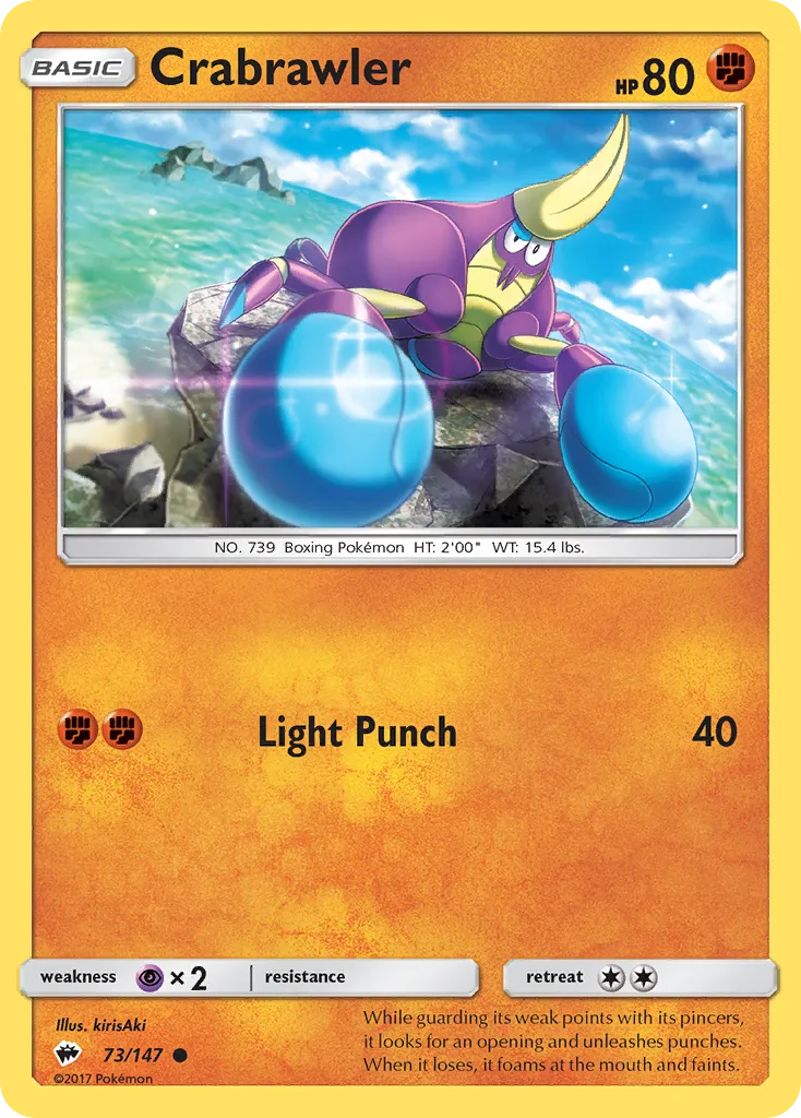 Crabrawler from SM - Burning Shadows - Pokemon