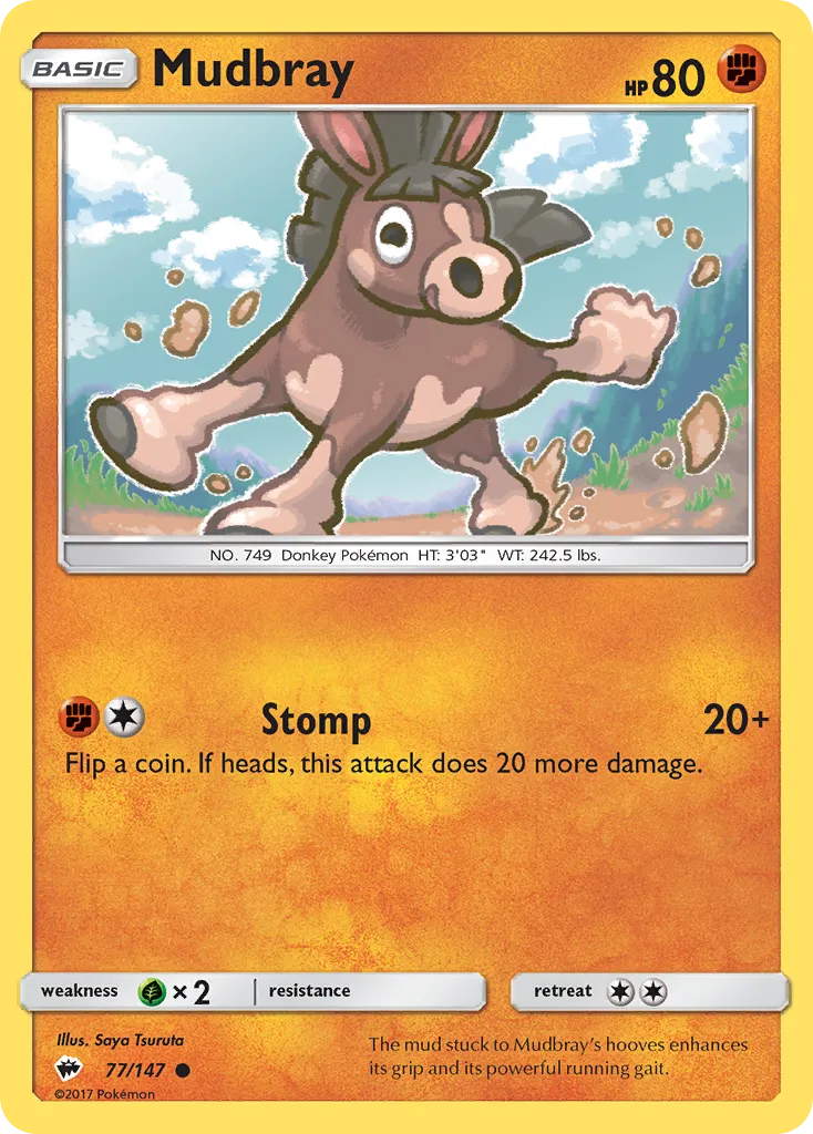 Mudbray — SM - Burning Shadows — Pokemon