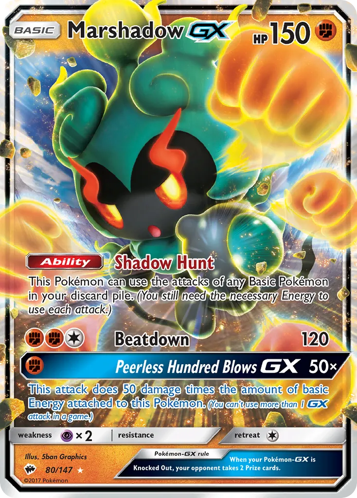 Marshadow GX — SM - Burning Shadows — Pokémon