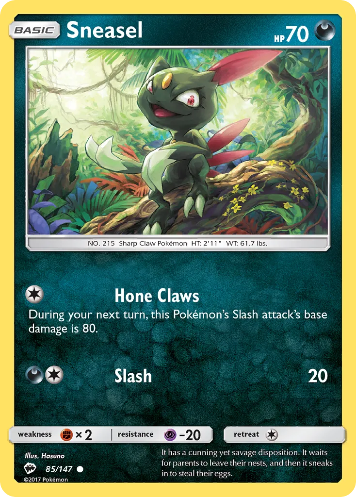 Sneasel — SM - Burning Shadows — Pokémon
