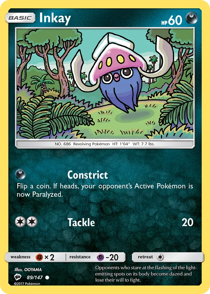 Inkay — SM - Burning Shadows — Pokémon