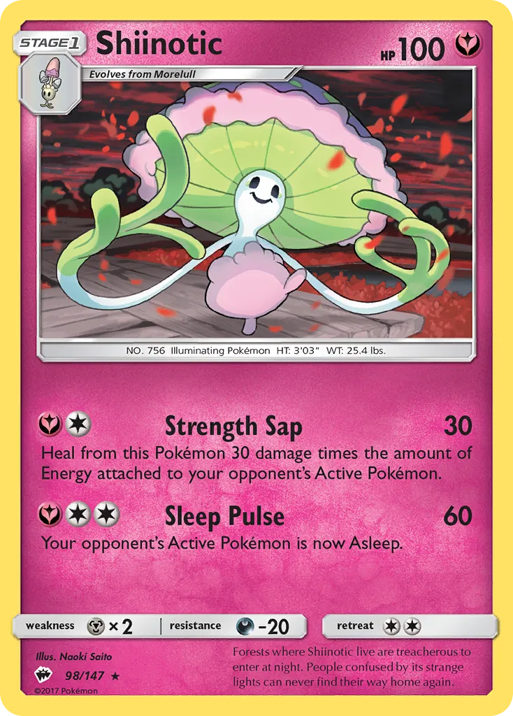 Shiinotic — SM - Burning Shadows — Pokémon