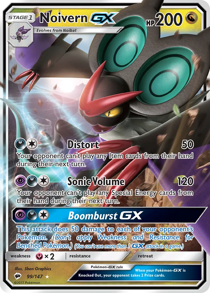 Noivern GX — SM - Burning Shadows — Pokémon