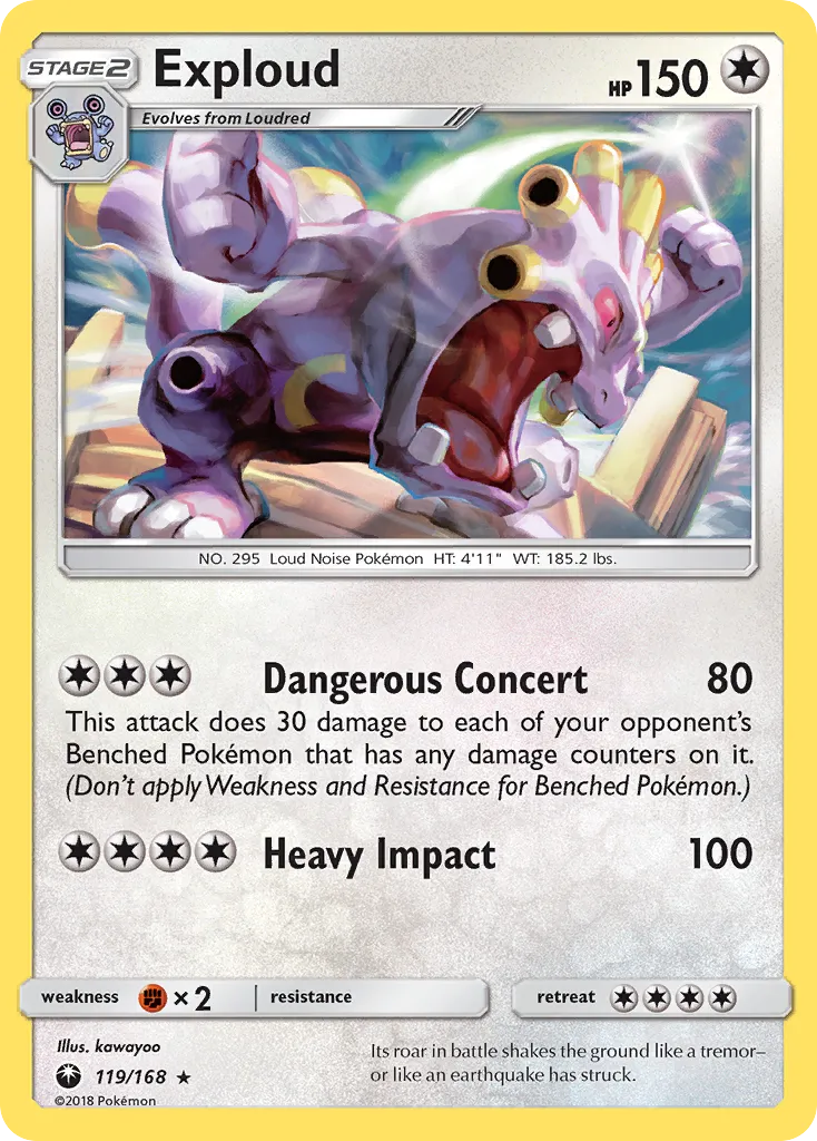 Exploud — SM - Celestial Storm — Pokemon