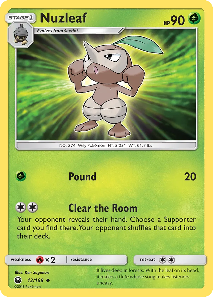 Nuzleaf — SM - Celestial Storm — Pokémon