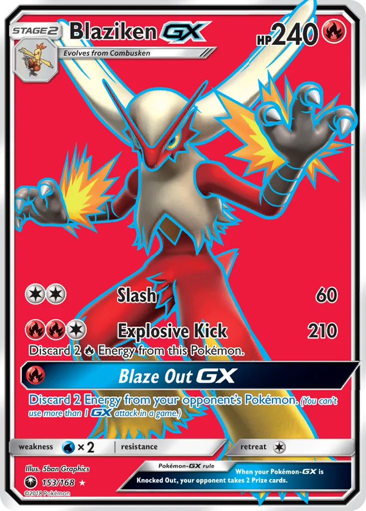Blaziken GX from SM - Celestial Storm - Pokemon