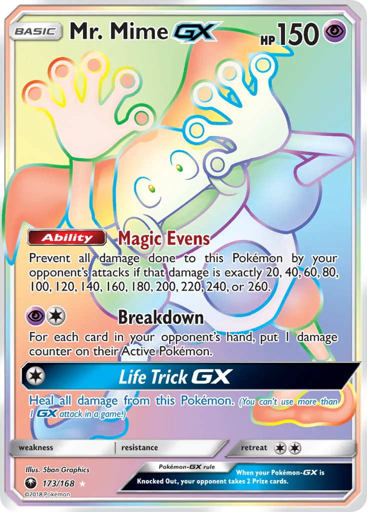Mr. Mime GX from SM - Celestial Storm - Pokemon