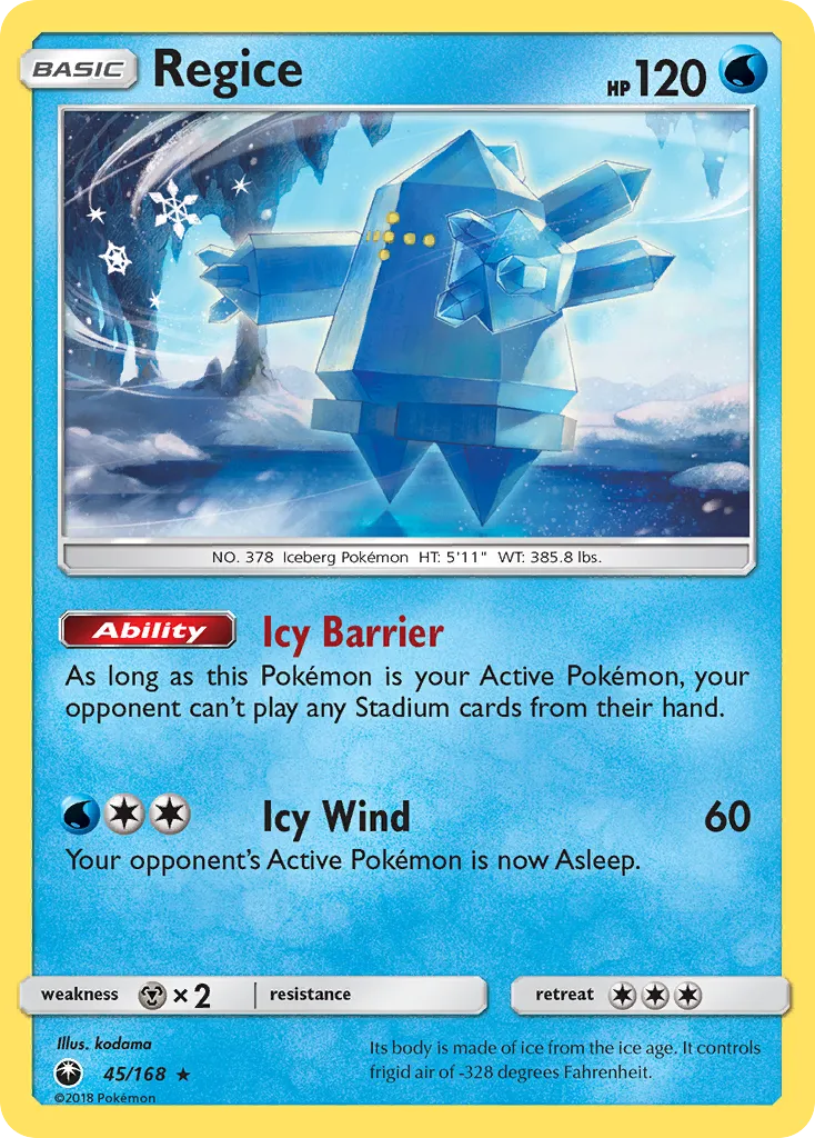 Regice — SM - Celestial Storm — Pokemon