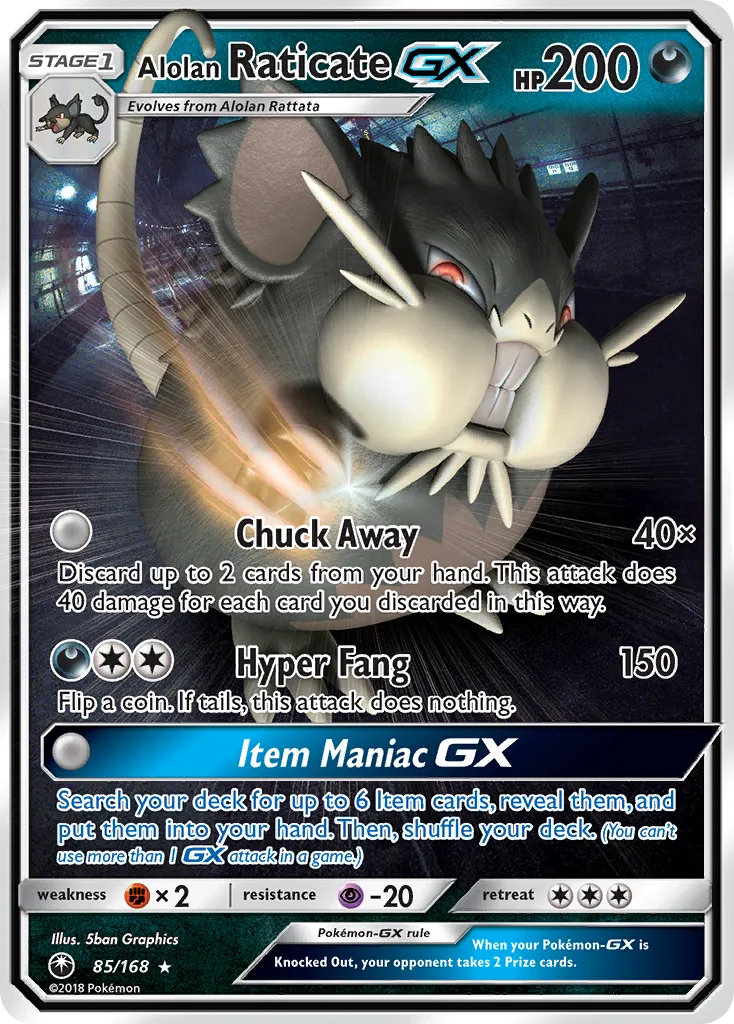 Alolan Raticate GX — SM - Celestial Storm — Pokemon