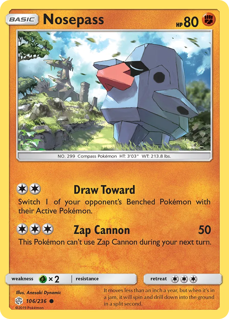 Nosepass — SM - Cosmic Eclipse — Pokémon
