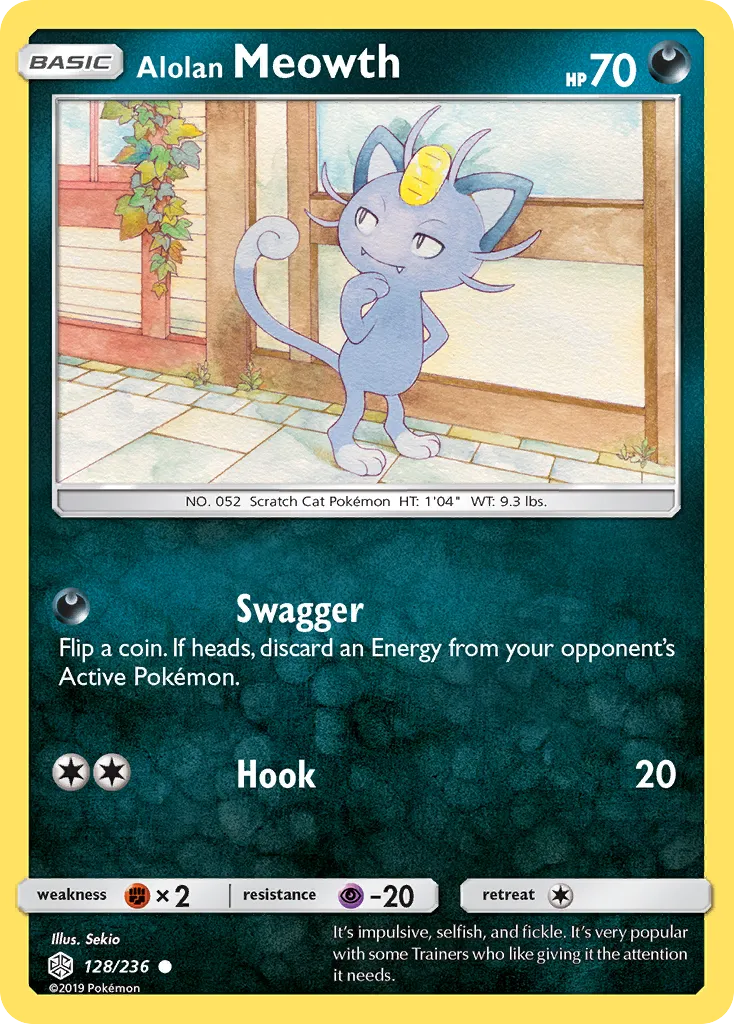 Alolan Meowth — SM - Cosmic Eclipse — Pokemon