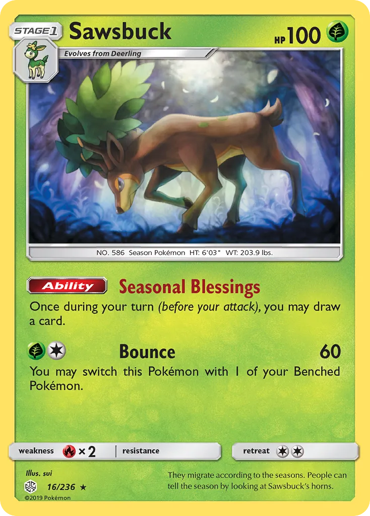 Sawsbuck — SM - Cosmic Eclipse — Pokémon