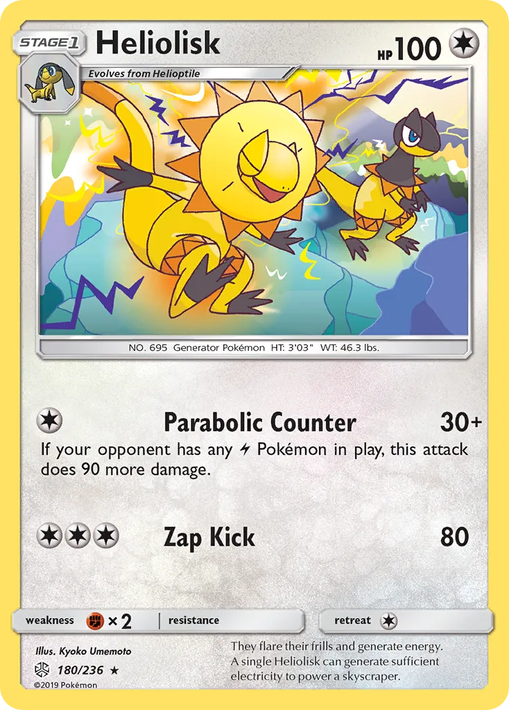 Heliolisk — SM - Cosmic Eclipse — Pokémon