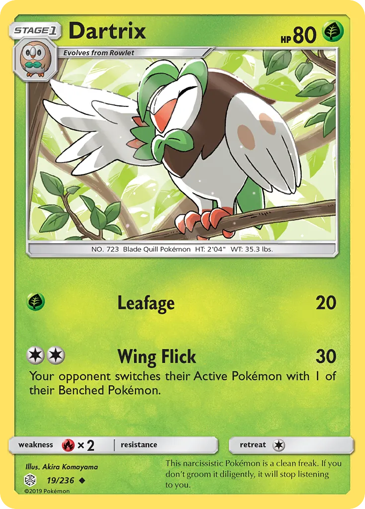 Dartrix — SM - Cosmic Eclipse — Pokémon