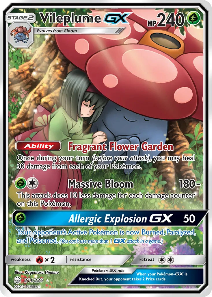 Vileplume GX — SM - Cosmic Eclipse — Pokémon