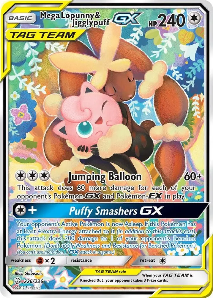 Mega Lopunny & Jigglypuff GX — SM - Cosmic Eclipse — Pokémon