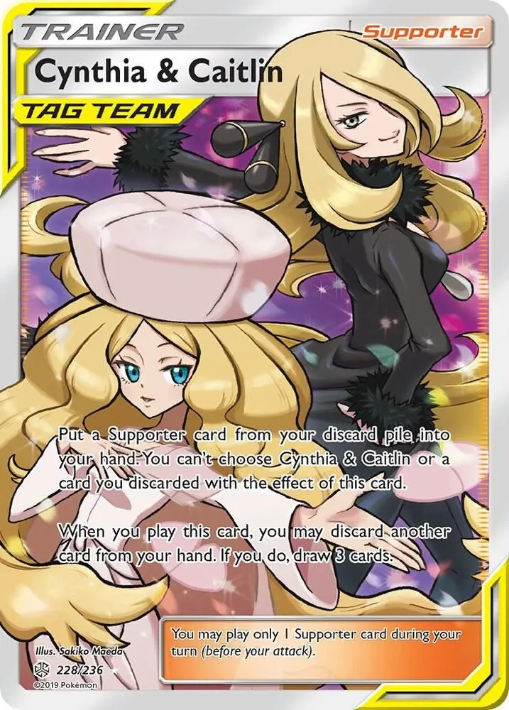 Cynthia & Caitlin — SM - Cosmic Eclipse — Pokémon