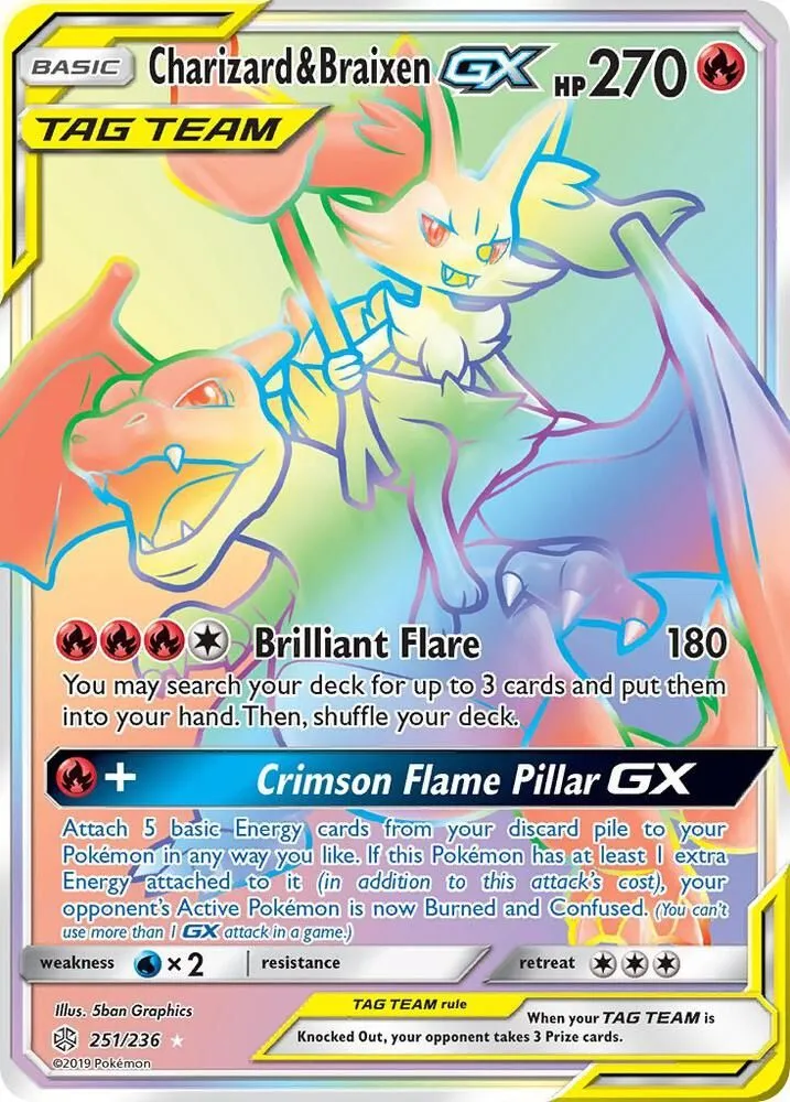 Charizard & Braixen GX — SM - Cosmic Eclipse — Pokemon