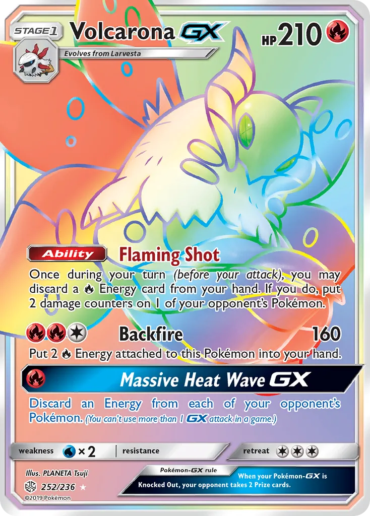 Volcarona GX from SM - Cosmic Eclipse - Pokemon