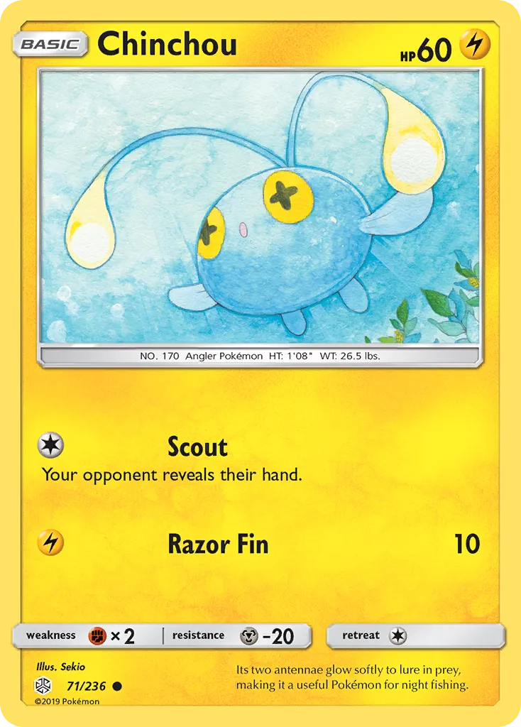 Chinchou — SM - Cosmic Eclipse — Pokemon